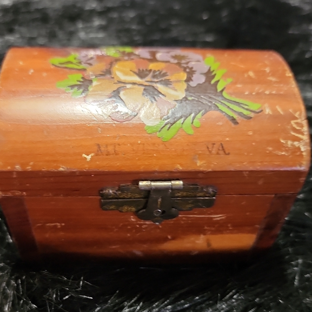 Handcrafted Floral Wooden Box
